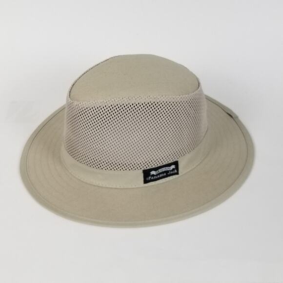 Panama Jack Hat Cap Mesh Trucker Safari Outdoor Sun Breathable Medium Khaki Mens - Picture 1 of 12
